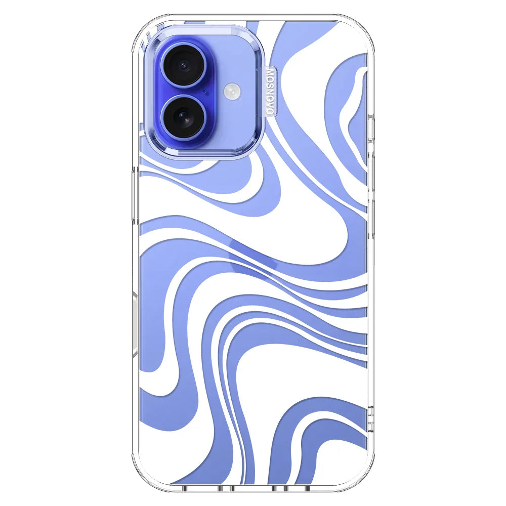 White Swirl Phone Case - iPhone 16 Case Clear