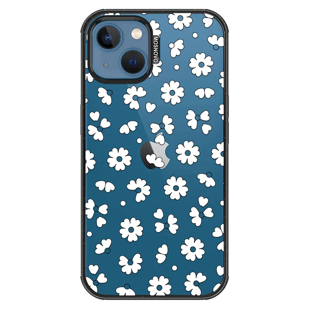 Floret Phone Case - iPhone 13 Case Clear Black ShockStone