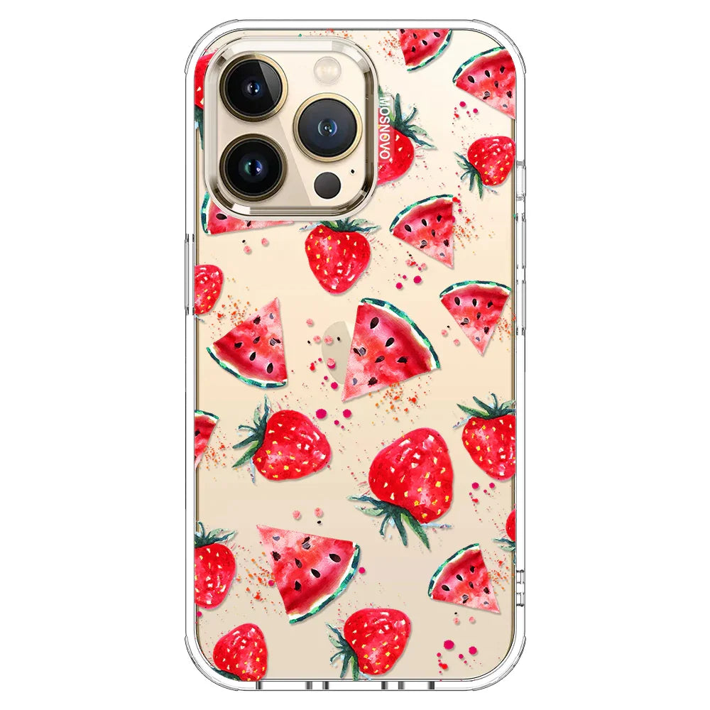 Watermelon Strawberry Phone Case - iPhone 13 Pro Case Clear
