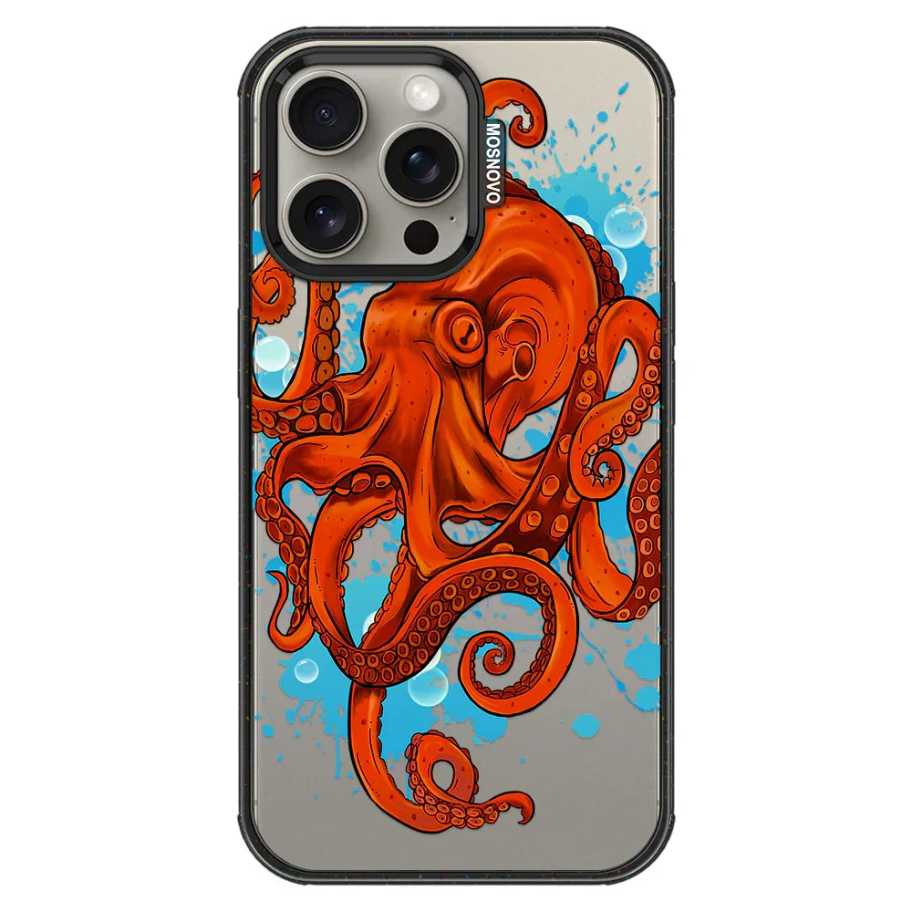 Octopus Phone Case - iPhone 15 Pro Max Case Clear Black ShockStone
