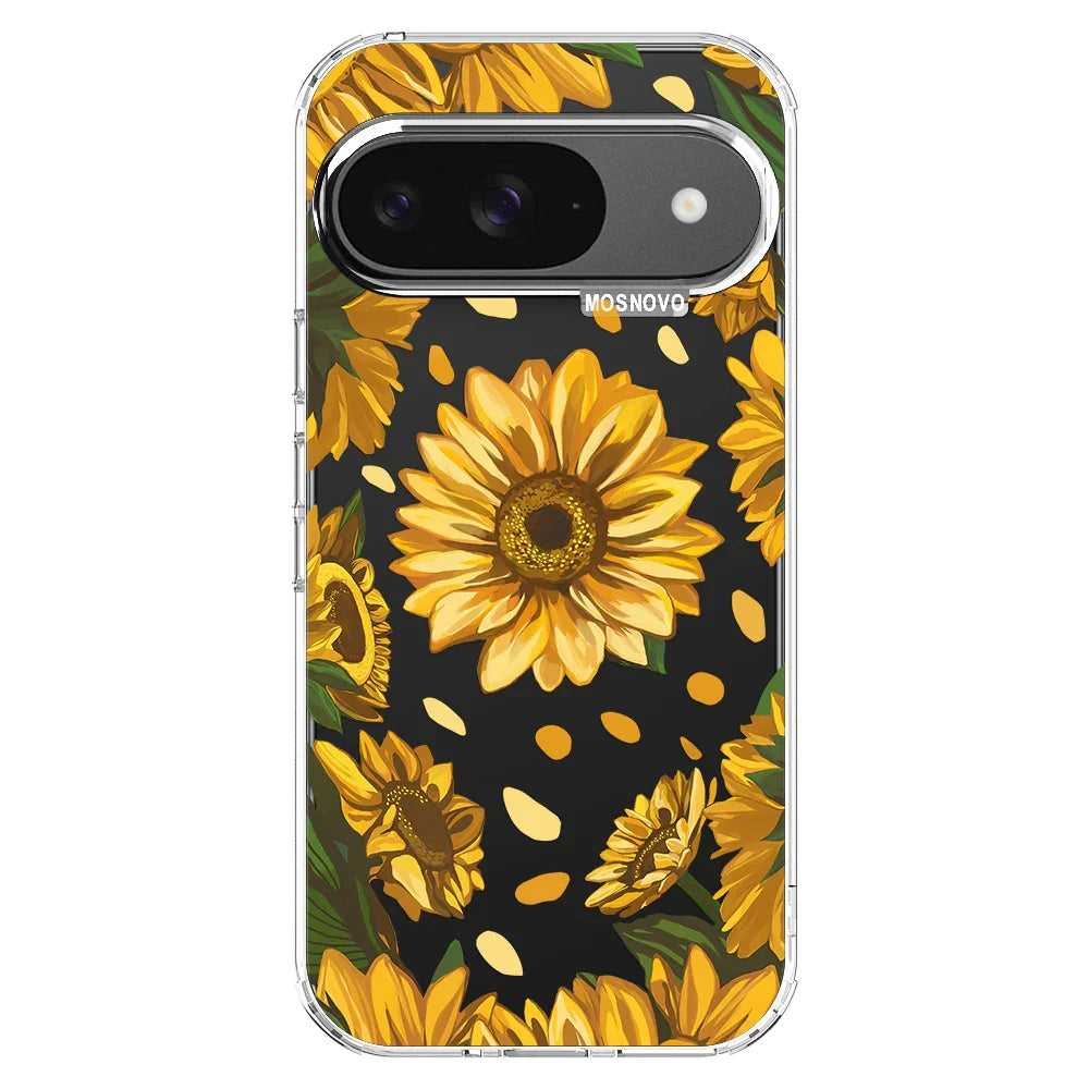 Sunflower Garden Phone Case - Google Pixel 9 Case Clear