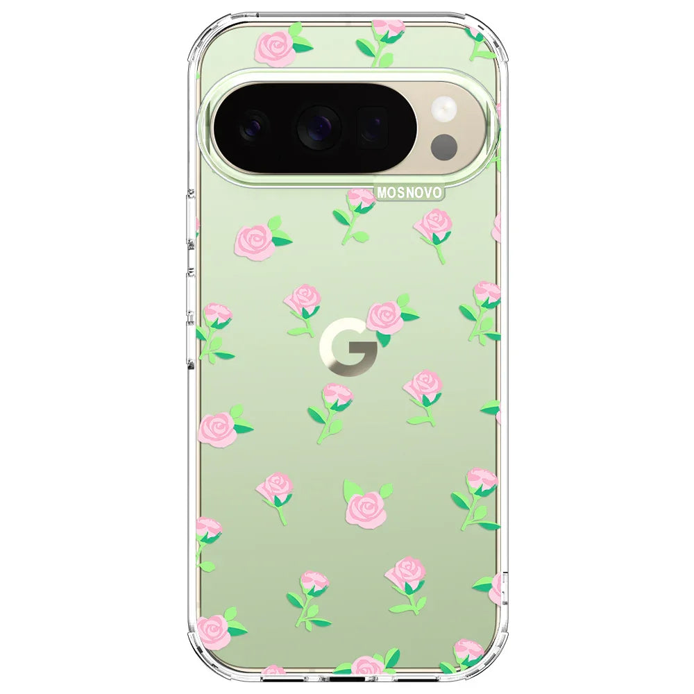 Custodia Portafoglio In Pelle Per XGODY D26 5.5 Pollici | Con Fessure Per Carte E Funzione Stand | Fiore Rosa