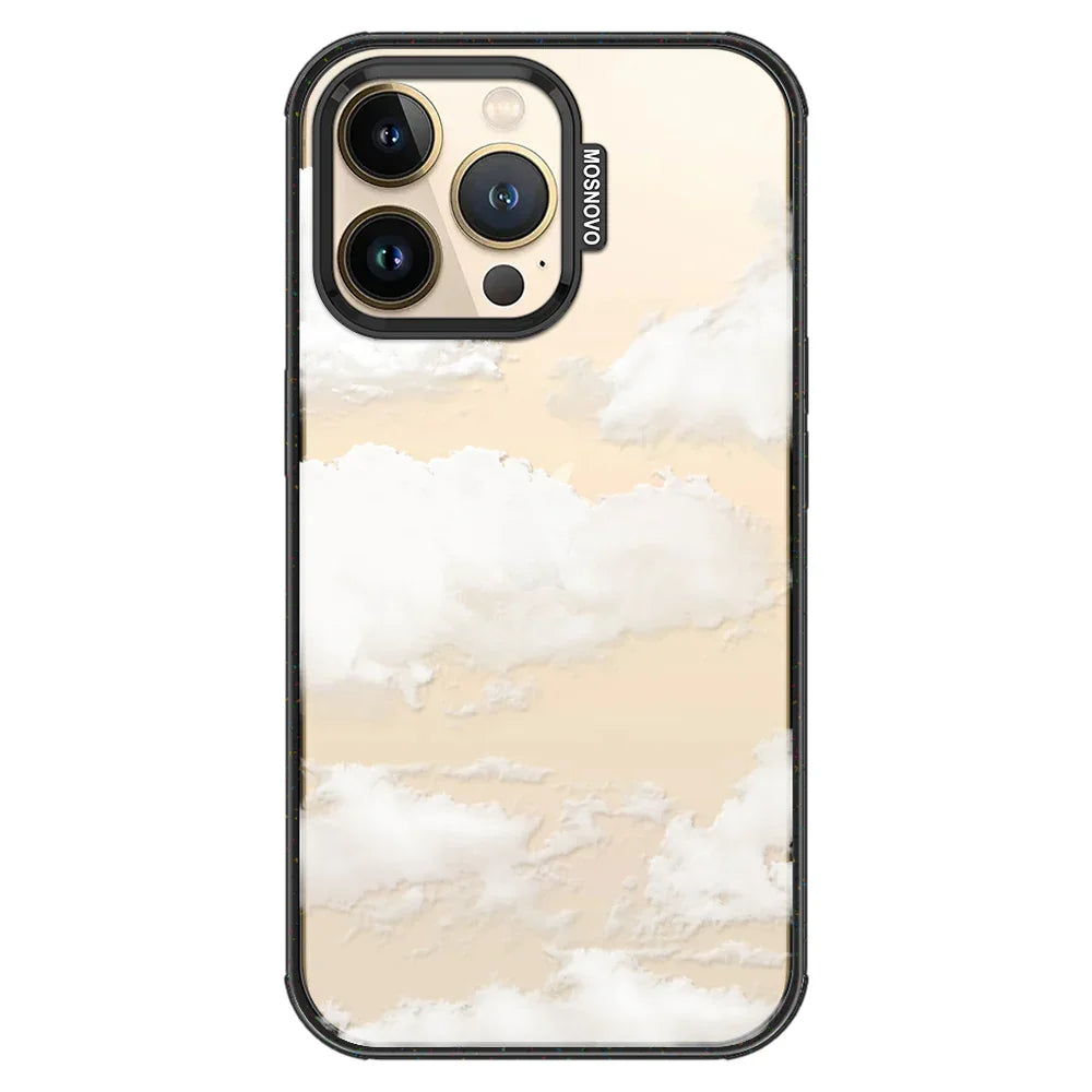 Cloud Phone Case - iPhone 13 Pro Case Clear Black ShockStone