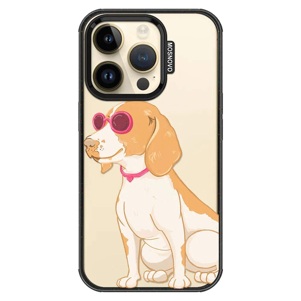 Cute Beagle Phone Case - iPhone 14 Pro Case Clear Black ShockStone