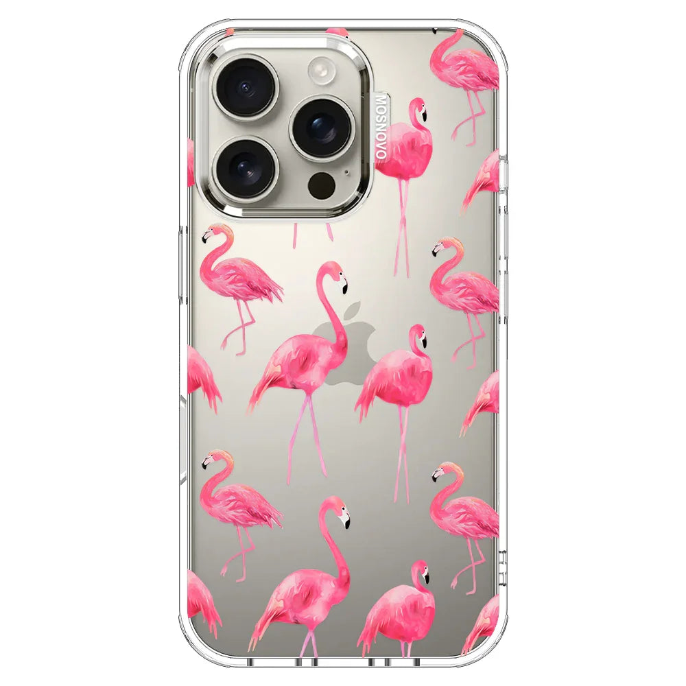 Flamingo Phone Case - iPhone 16 Pro Case Clear