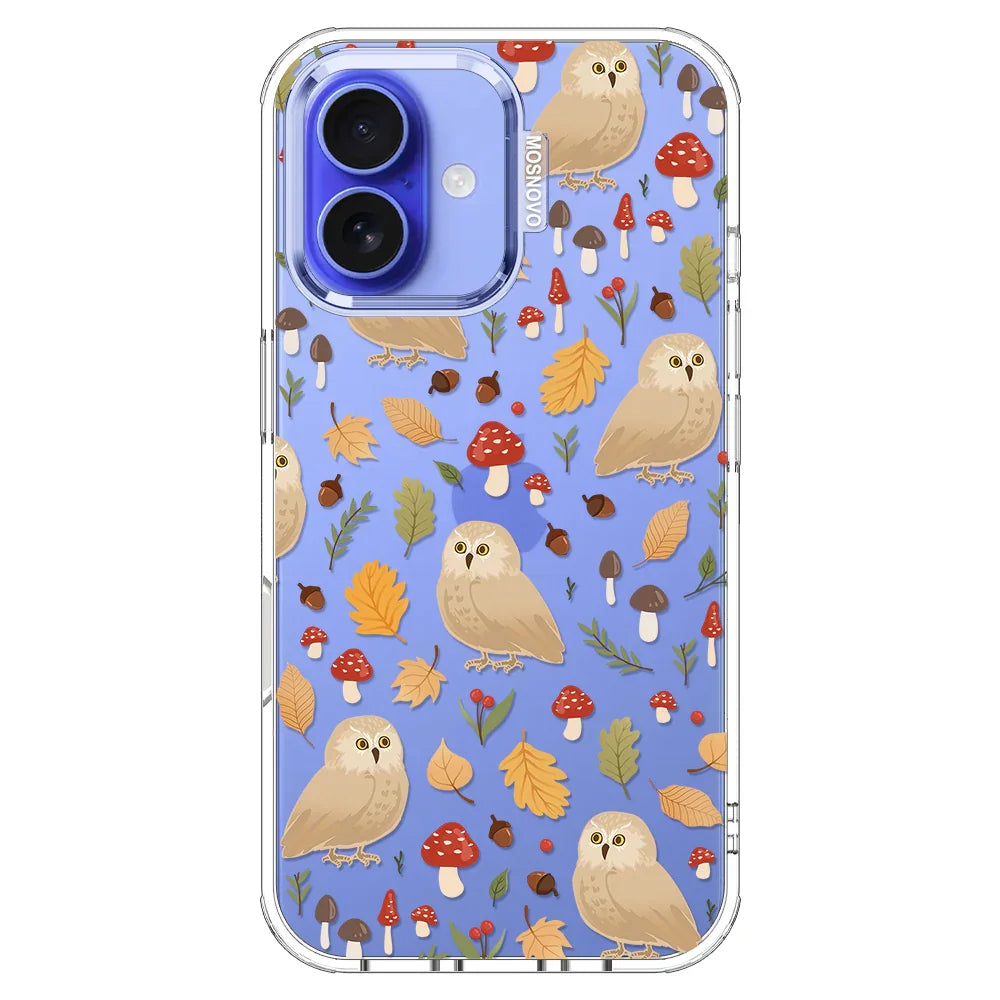 Autumn Owl Phone Case - iPhone 16 Plus Case Clear