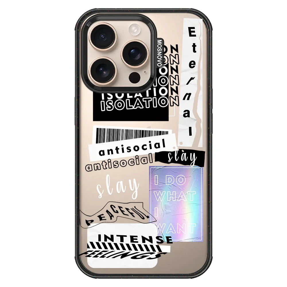 Slay Phone Case - iPhone 16 Pro Case Clear Black ShockStone