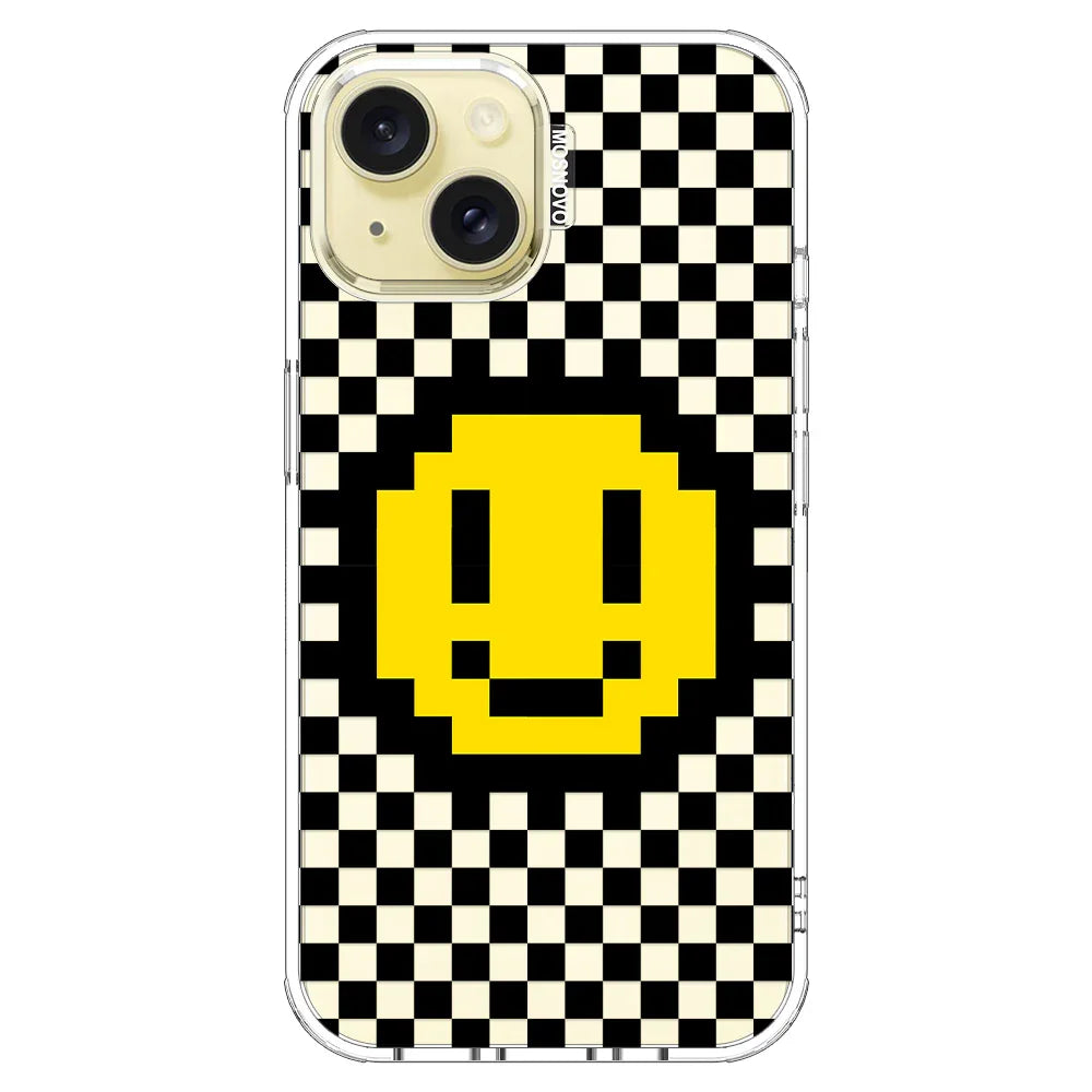 checkerboard phone case Smile Checkered Phone Case