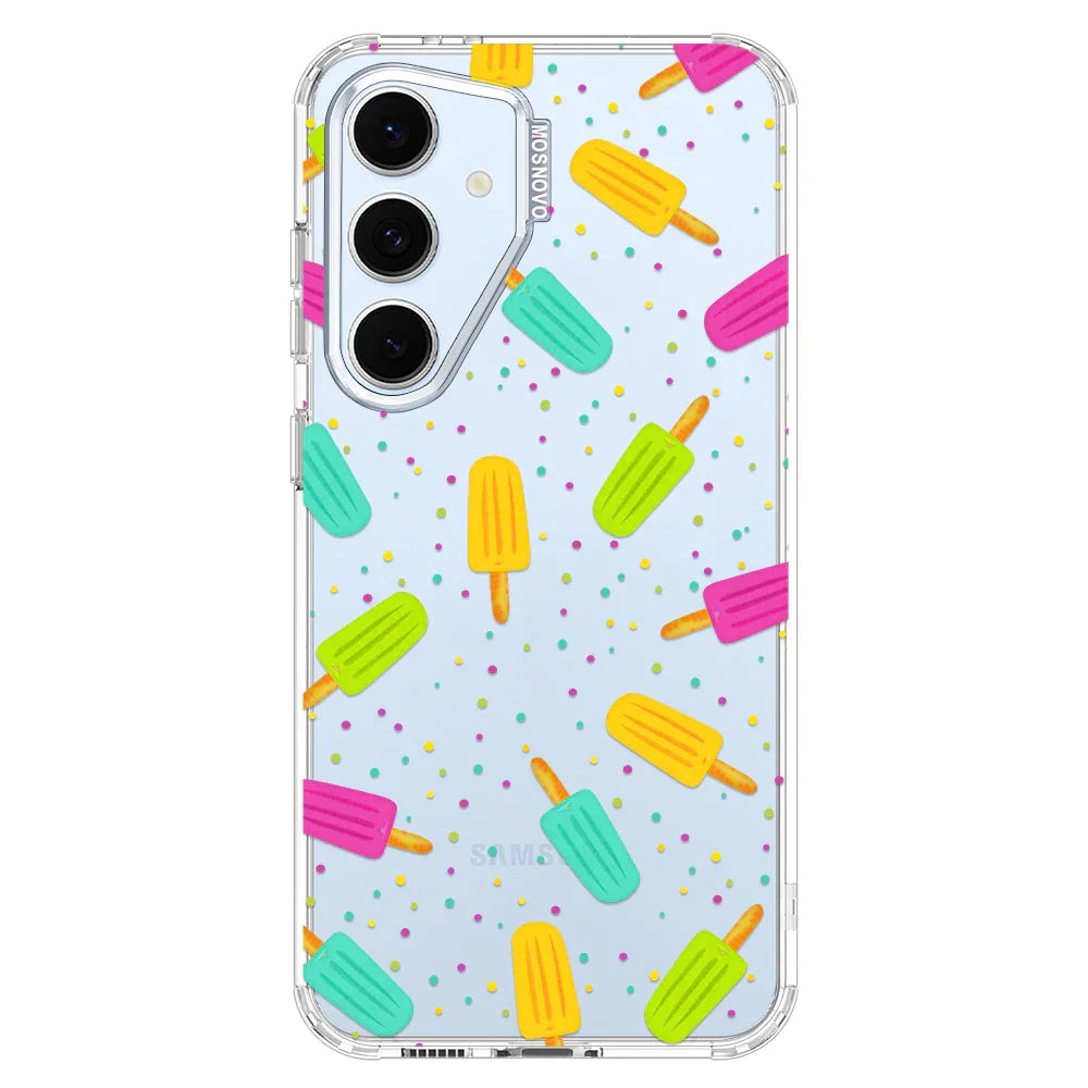 Rainbow Ice Pop Phone Case - Samsung Galaxy S24 FE Case Clear