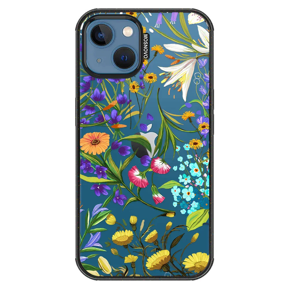 Summer Flower Holidays Phone Case - iPhone 13 Case Clear Black ShockStone