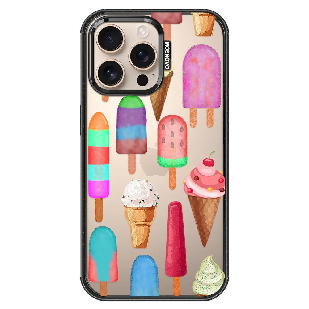 Ice Cream Phone Case - iPhone 16 Pro Max Case Clear Black ShockStone
