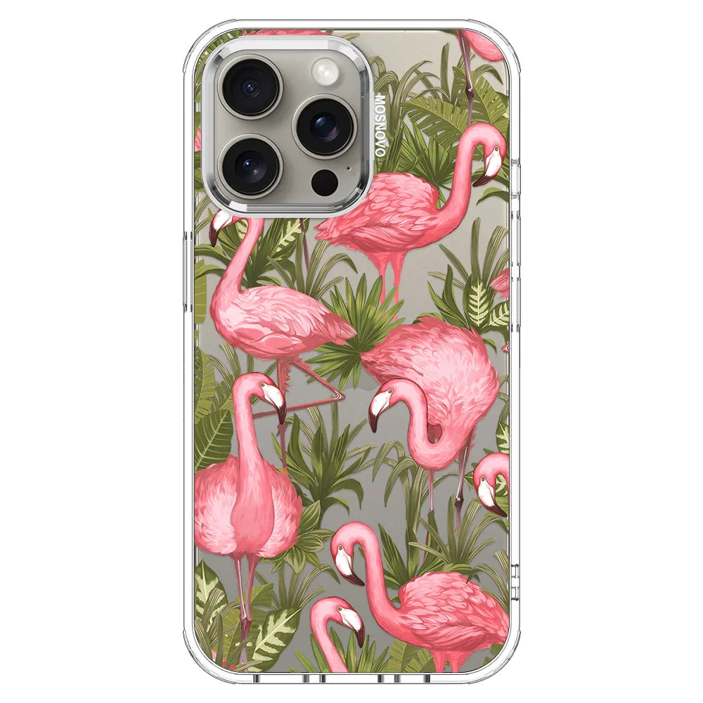 Flamingo Art Phone Case - iPhone 15 Pro Max Case Clear