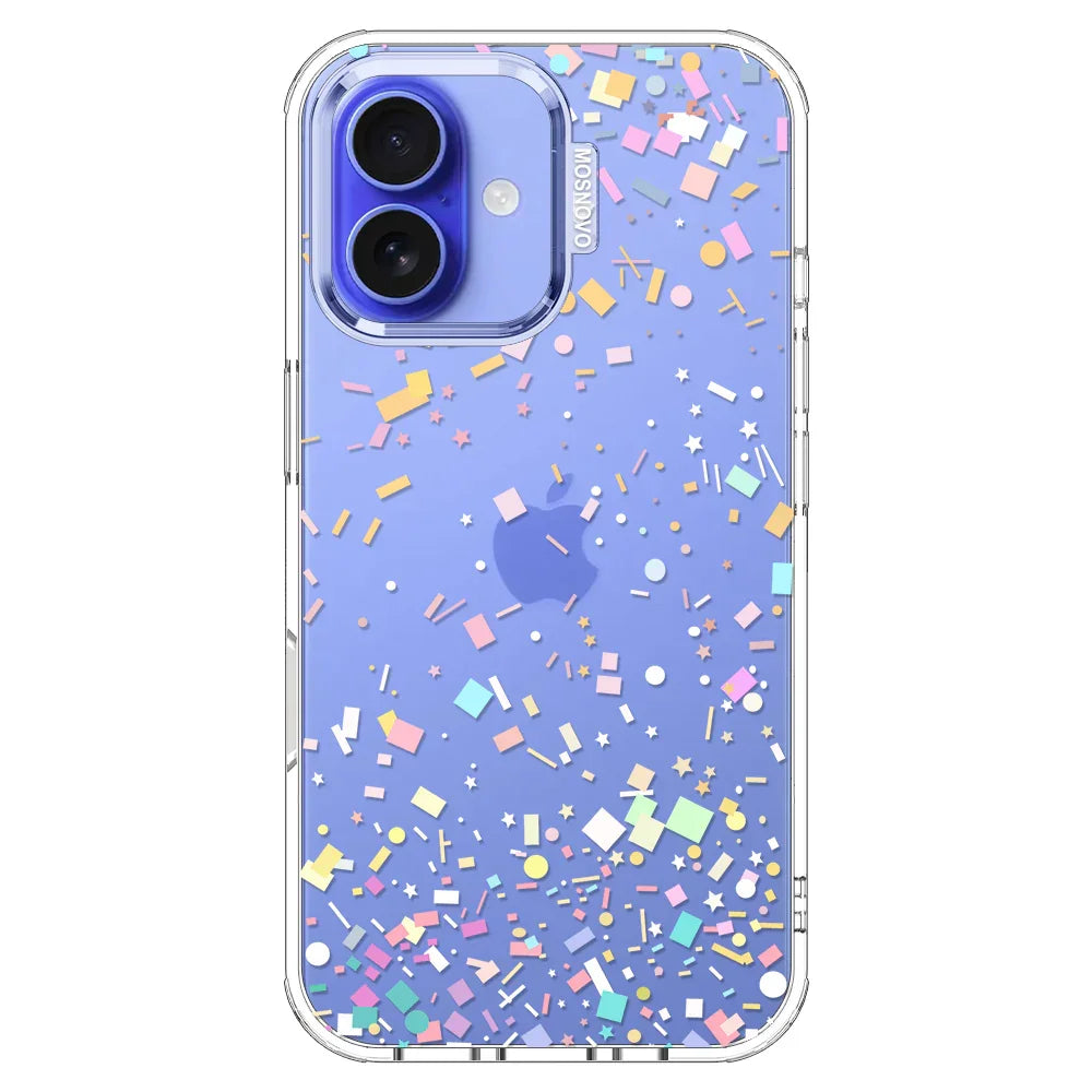 Confetti Phone Case - iPhone 16 Plus Case Clear