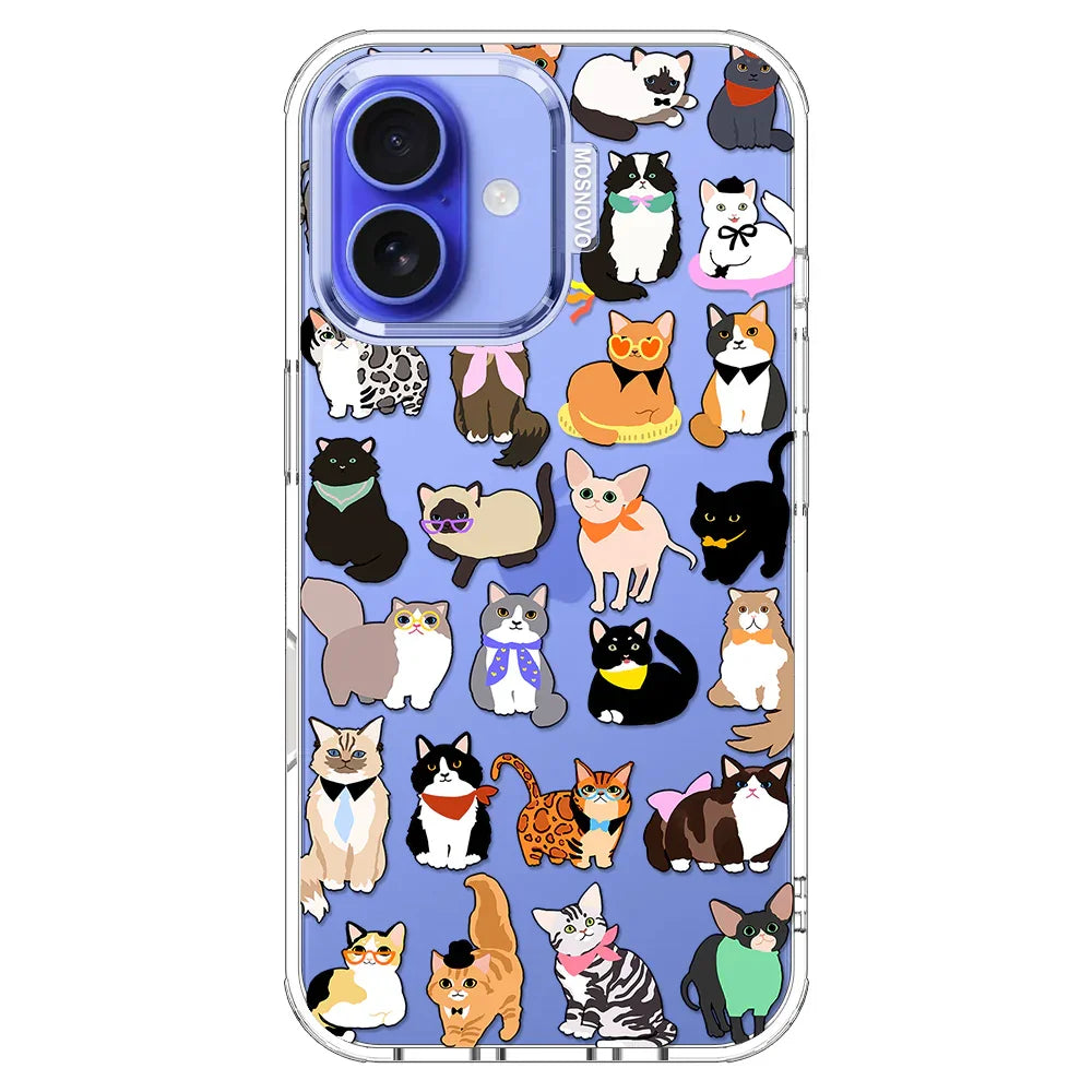 Cute Cat Phone Case - iPhone 16 Case Clear