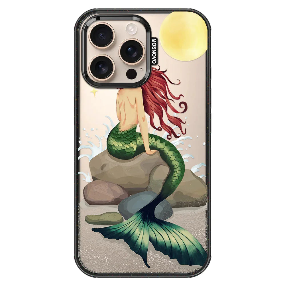 Fairy Mermaid Phone Case - iPhone 16 Pro Max Case Clear Black ShockStone