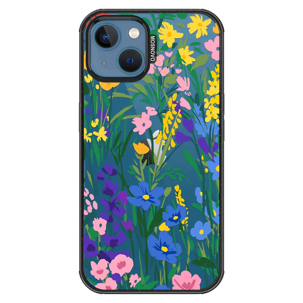 Spring Flower Phone Case - iPhone 13 Case Clear Black ShockStone