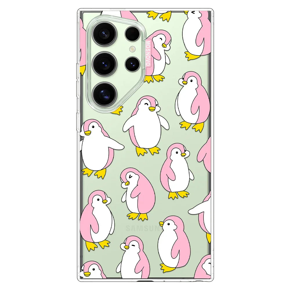 Pink Penguins Phone Case - Samsung Galaxy S24 Ultra Case