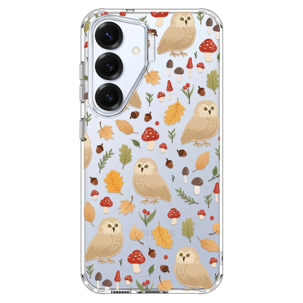 Autumn Owl Phone Case - Samsung Galaxy S25 Plus Case Clear