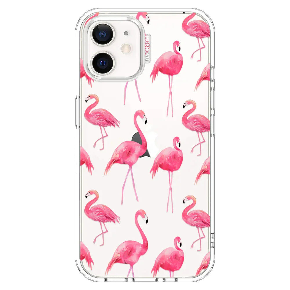 Flamingo Phone Case - iPhone 12 Case Clear