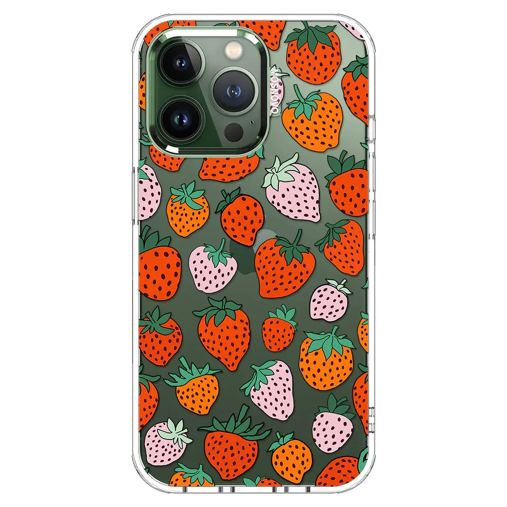 Cute Strawberry Phone Case - iPhone 13 Pro Case Clear