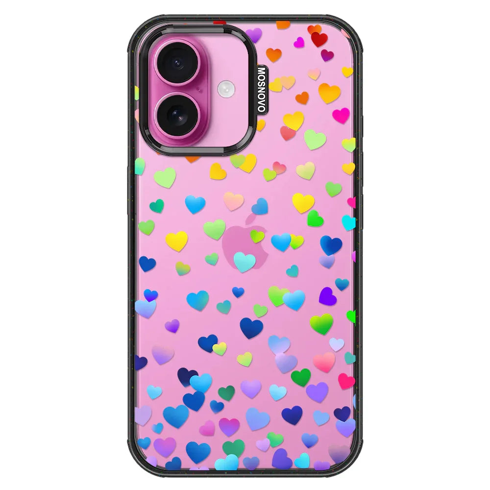 Love is Love Phone Case - iPhone 16 Plus Case Clear Black ShockStone