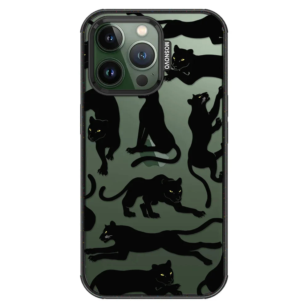 Black Panther Phone Case - iPhone 13 Pro Case Clear Black ShockStone