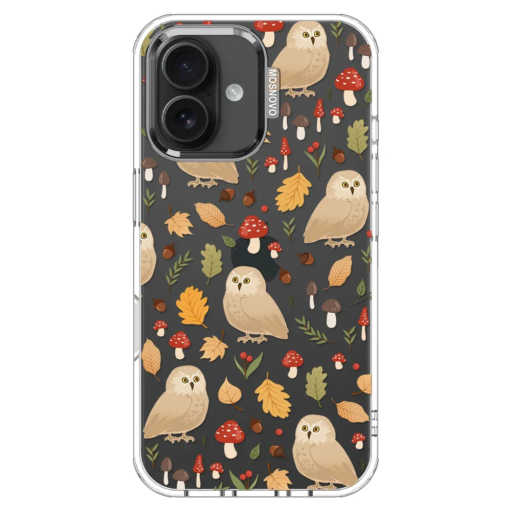 Autumn Owl Phone Case - iPhone 16 Plus Case Clear