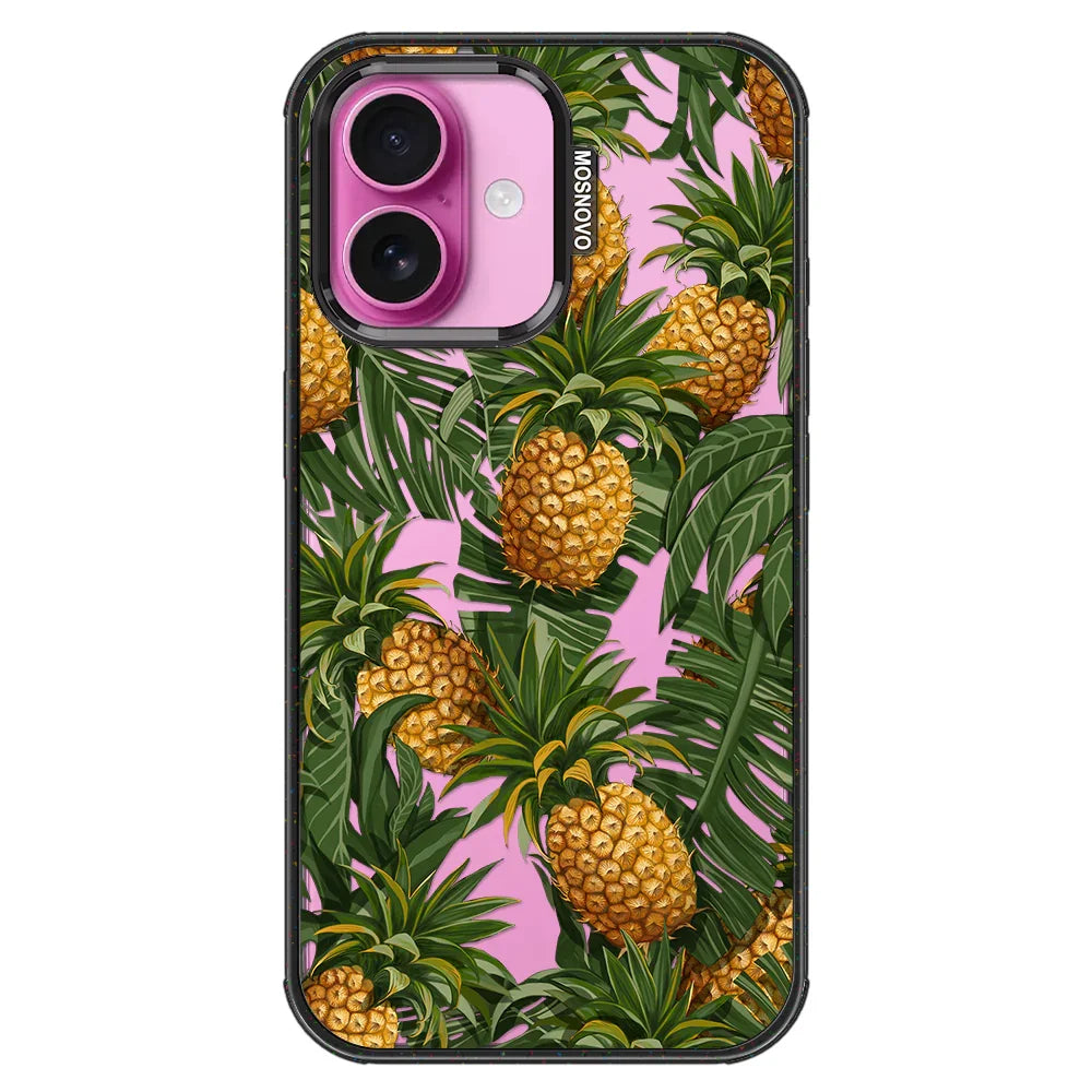 Pineapples Phone Case - iPhone 16 Case Clear Black ShockStone
