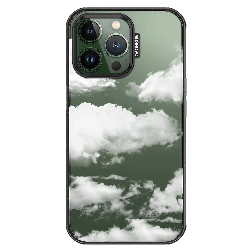 Cloud Phone Case - iPhone 13 Pro Case Clear Black ShockStone
