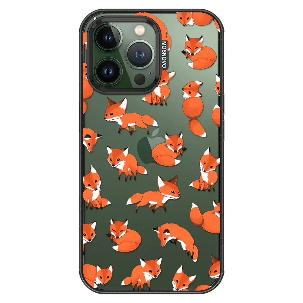 Fox Phone Case - iPhone 13 Pro Case Clear Black ShockStone