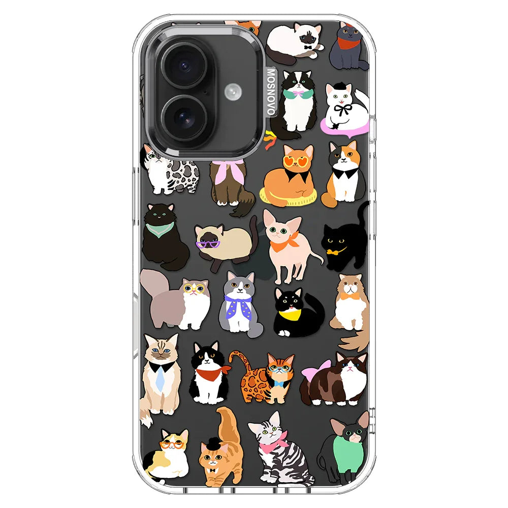 Cute Cat Phone Case - iPhone 16 Case Clear