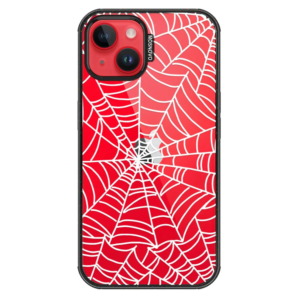 Spider Web Phone Case - iPhone 13 Case Clear Black ShockStone