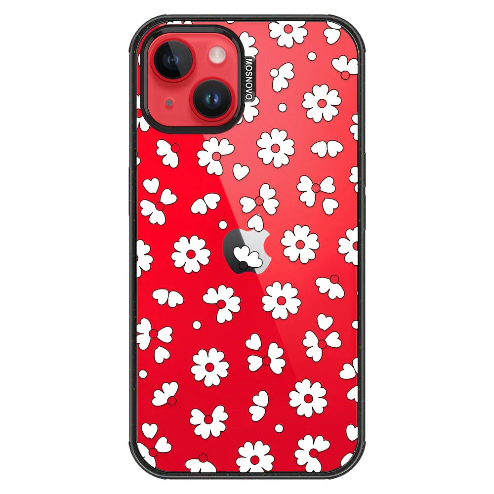 Floret Phone Case - iPhone 13 Case Clear Black ShockStone
