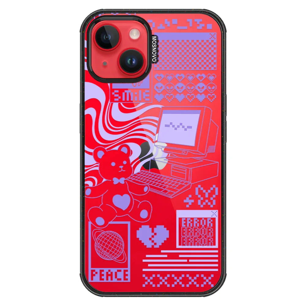 Y2K Aesthetic Phone Case - iPhone 14 Case Clear Black ShockStone