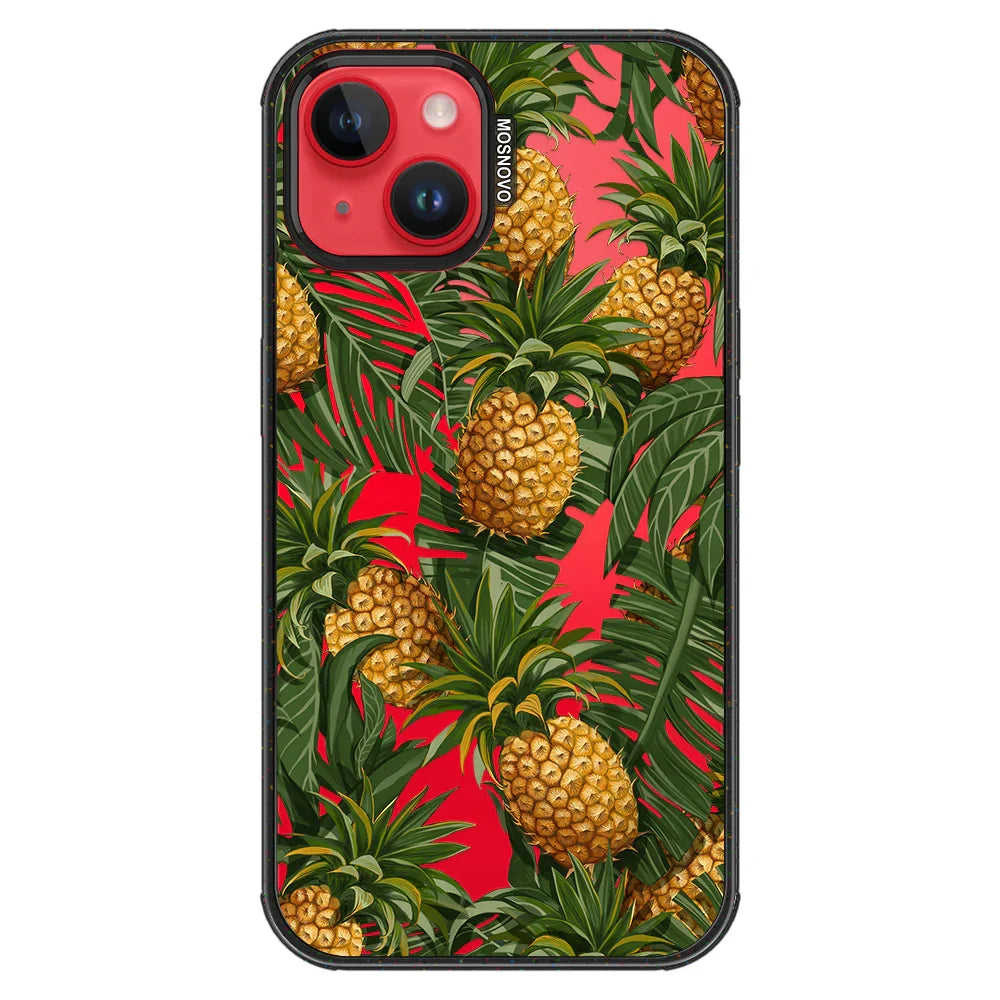 Pineapples Phone Case - iPhone 13 Case Clear Black ShockStone