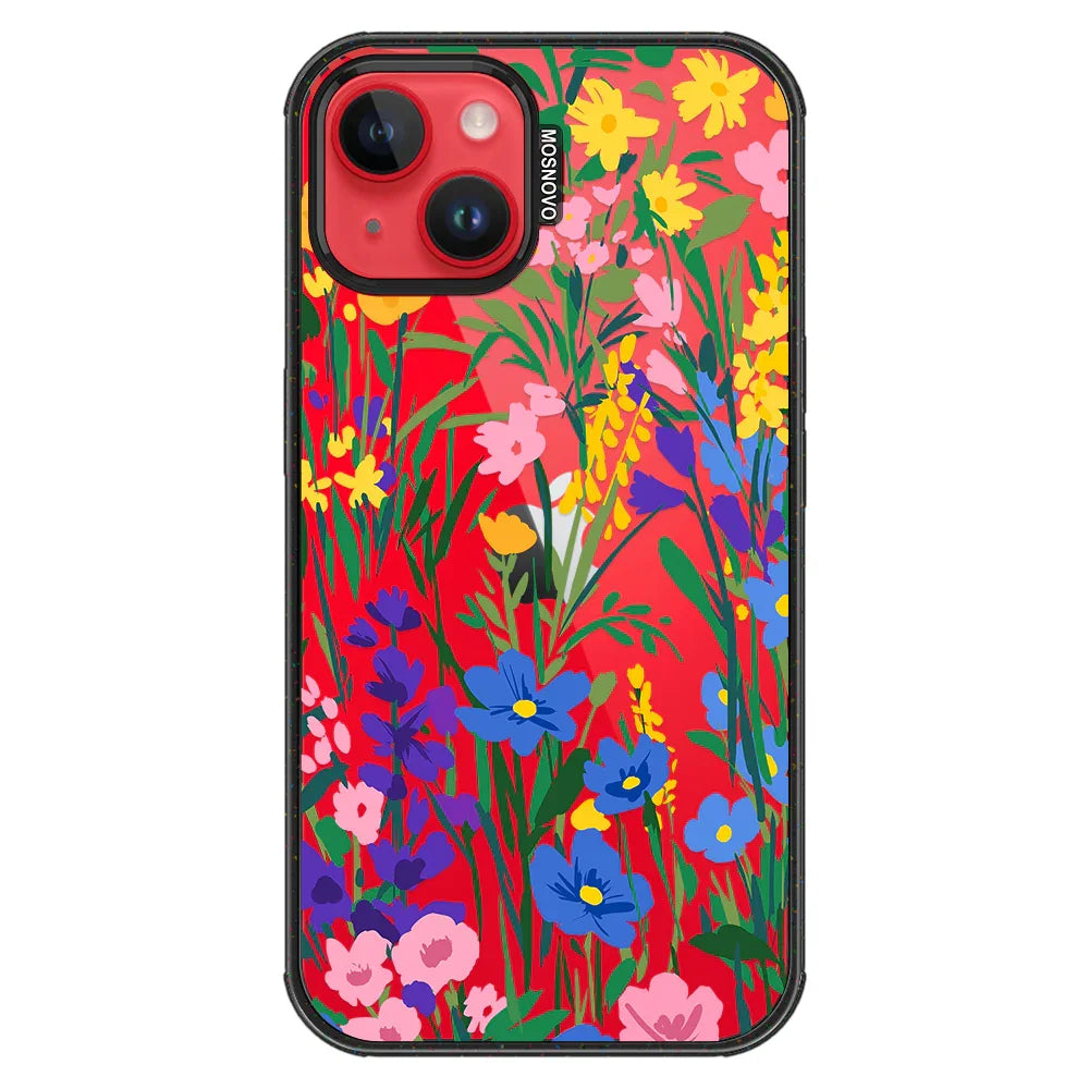 Spring Flower Phone Case - iPhone 13 Case Clear Black ShockStone