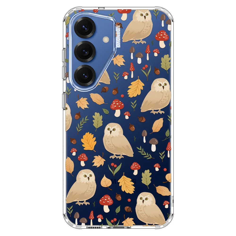 Autumn Owl Phone Case - Samsung Galaxy S25 Plus Case Clear