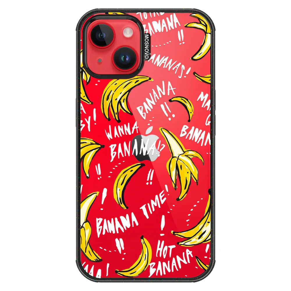 Banana Banana Phone Case - iPhone 14 Plus Case Clear Black ShockStone