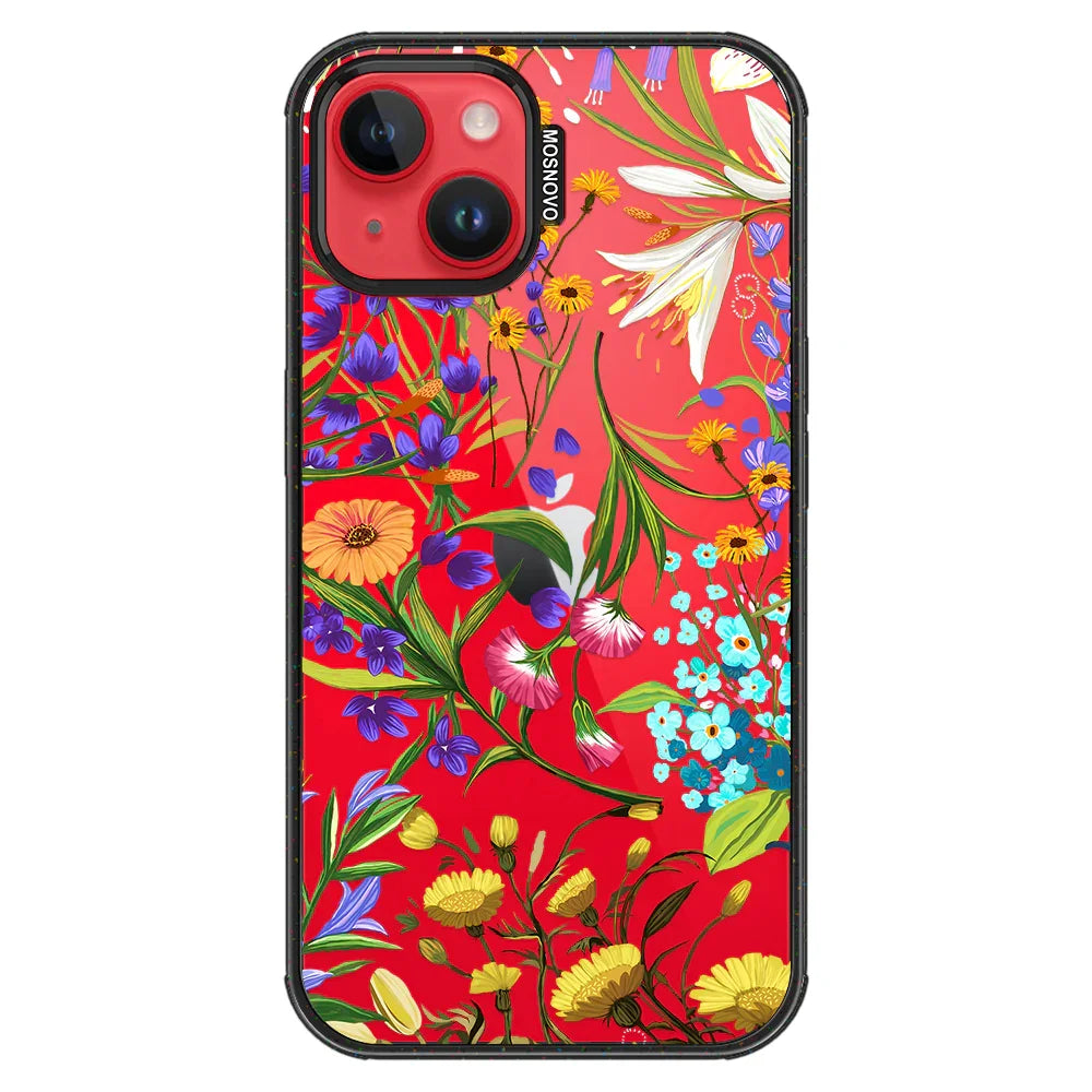 Summer Flower Holidays Phone Case - iPhone 13 Case Clear Black ShockStone