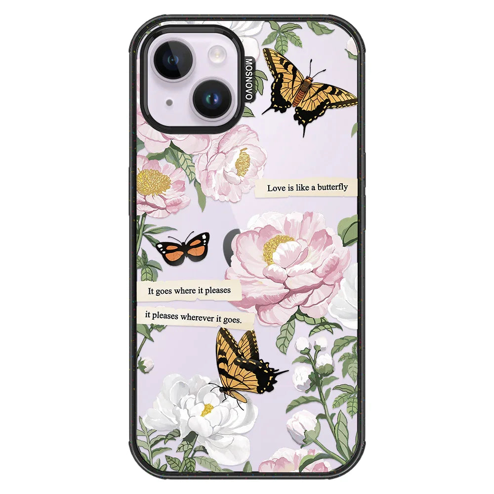 Bloom Phone Case - iPhone 14 Case Clear Black ShockStone