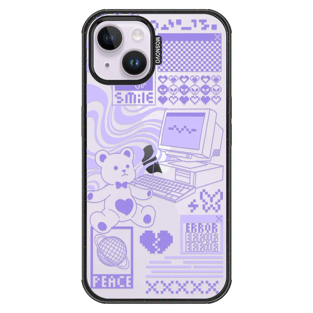 Y2K Aesthetic Phone Case - iPhone 14 Case Clear Black ShockStone