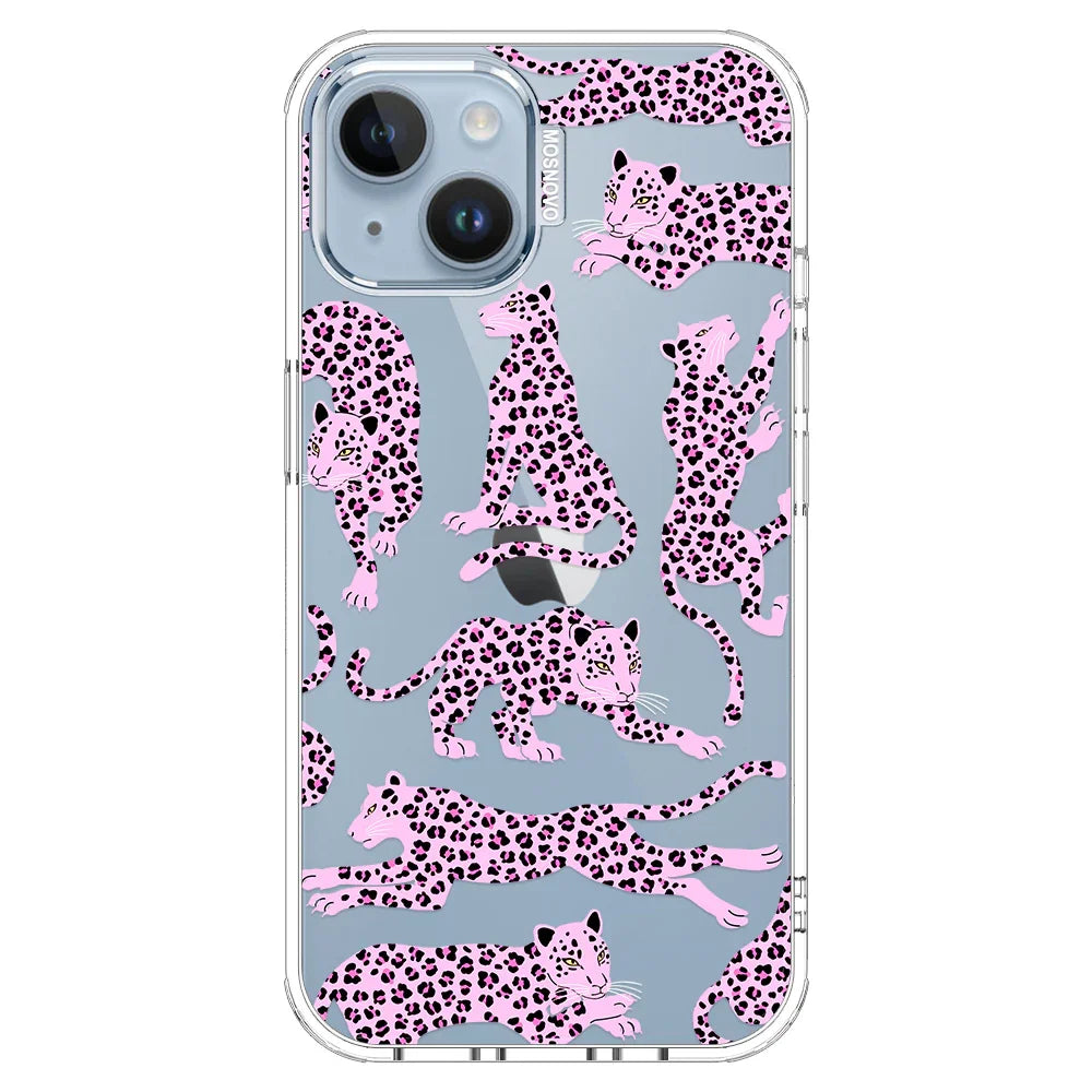 Pink Leopard Phone Case - iPhone 14 Case Clear