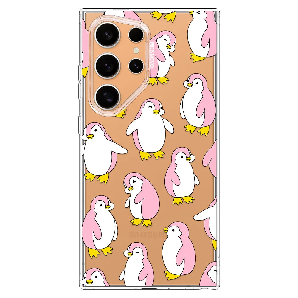 Pink Penguins Phone Case - Samsung Galaxy S24 Ultra Case