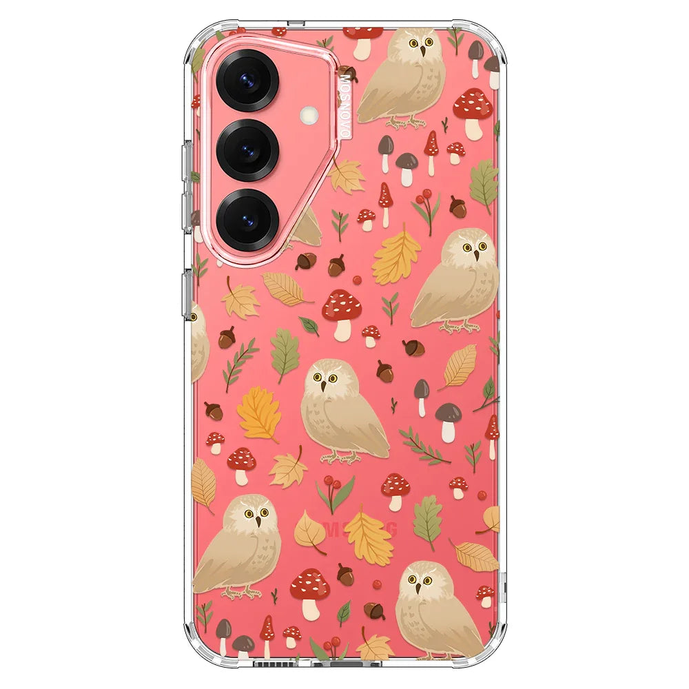 Autumn Owl Phone Case - Samsung Galaxy S25 Plus Case Clear