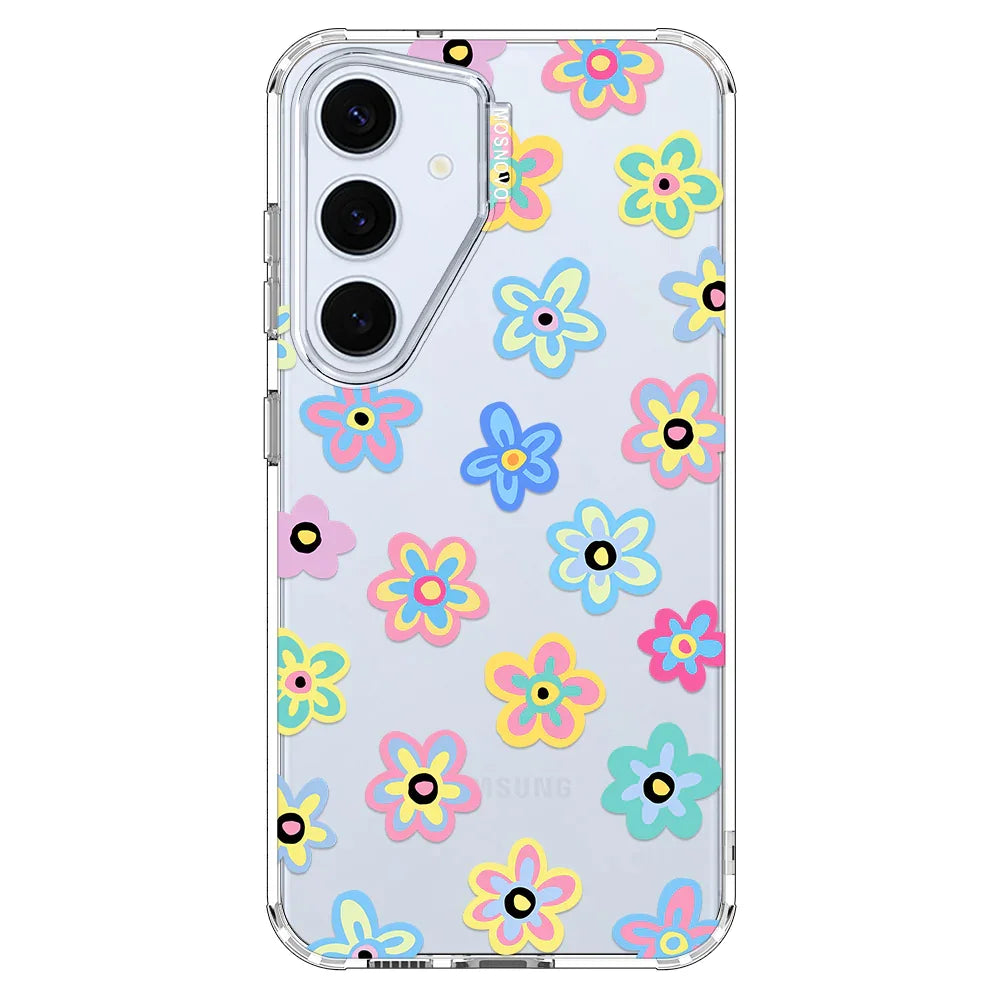 Groovy Flower Phone Case - Samsung Galaxy S24 Plus Case Clear