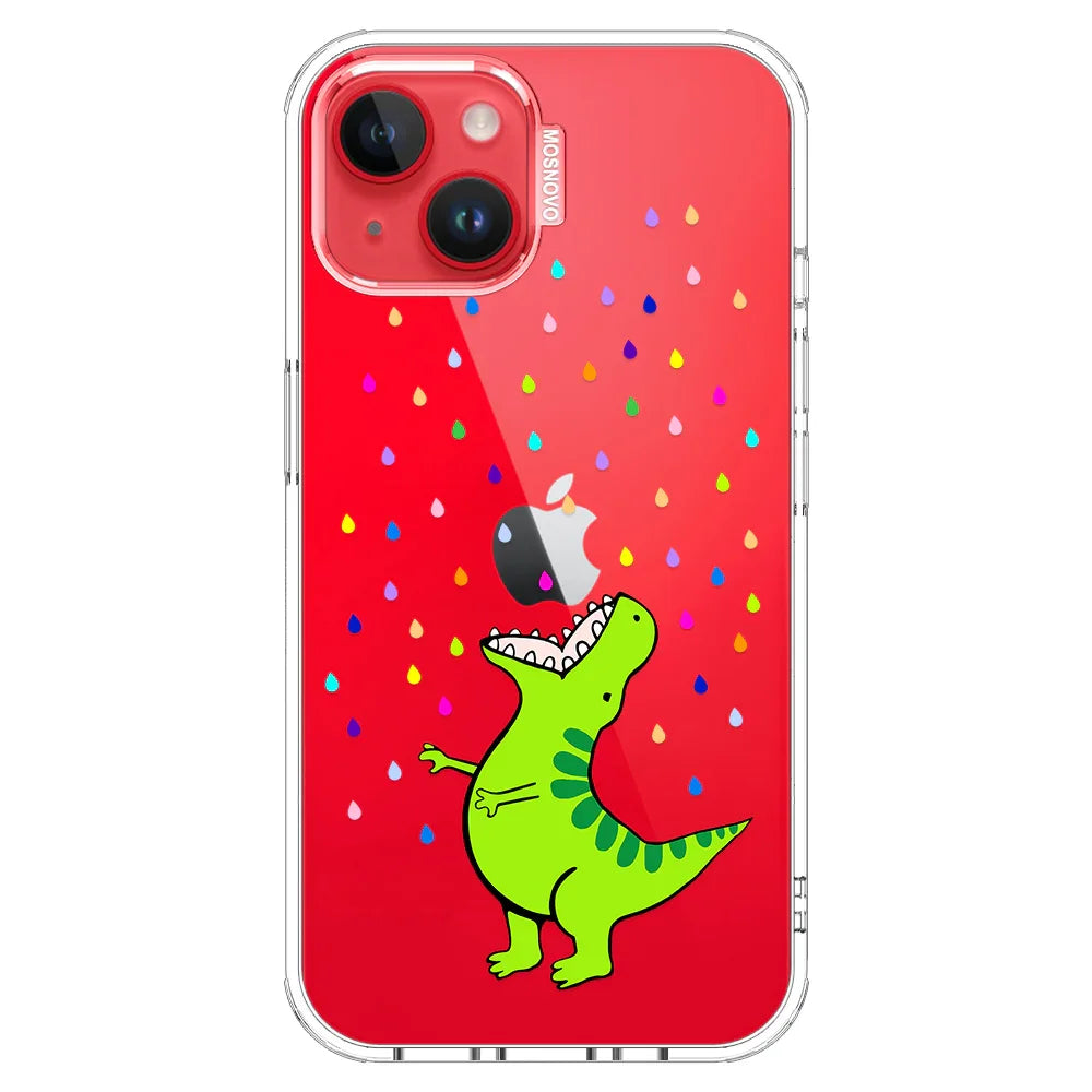 Rainbow Dinosaur Phone Case - iPhone 13 Case Clear