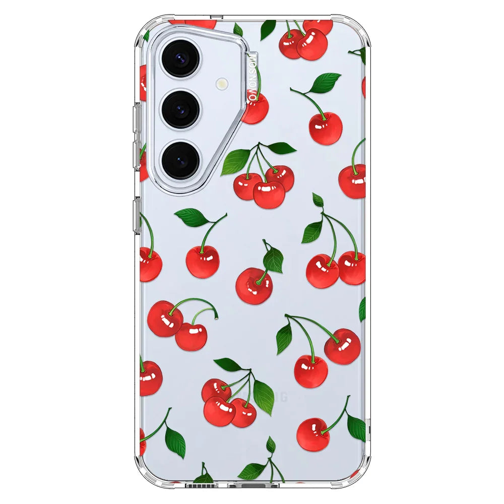 Poppy Cherry Phone Case - Samsung Galaxy S24 Plus Case Clear