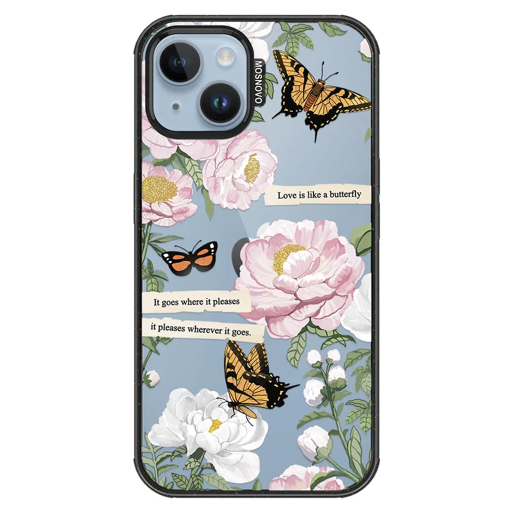 Bloom Phone Case - iPhone 14 Case Clear Black ShockStone