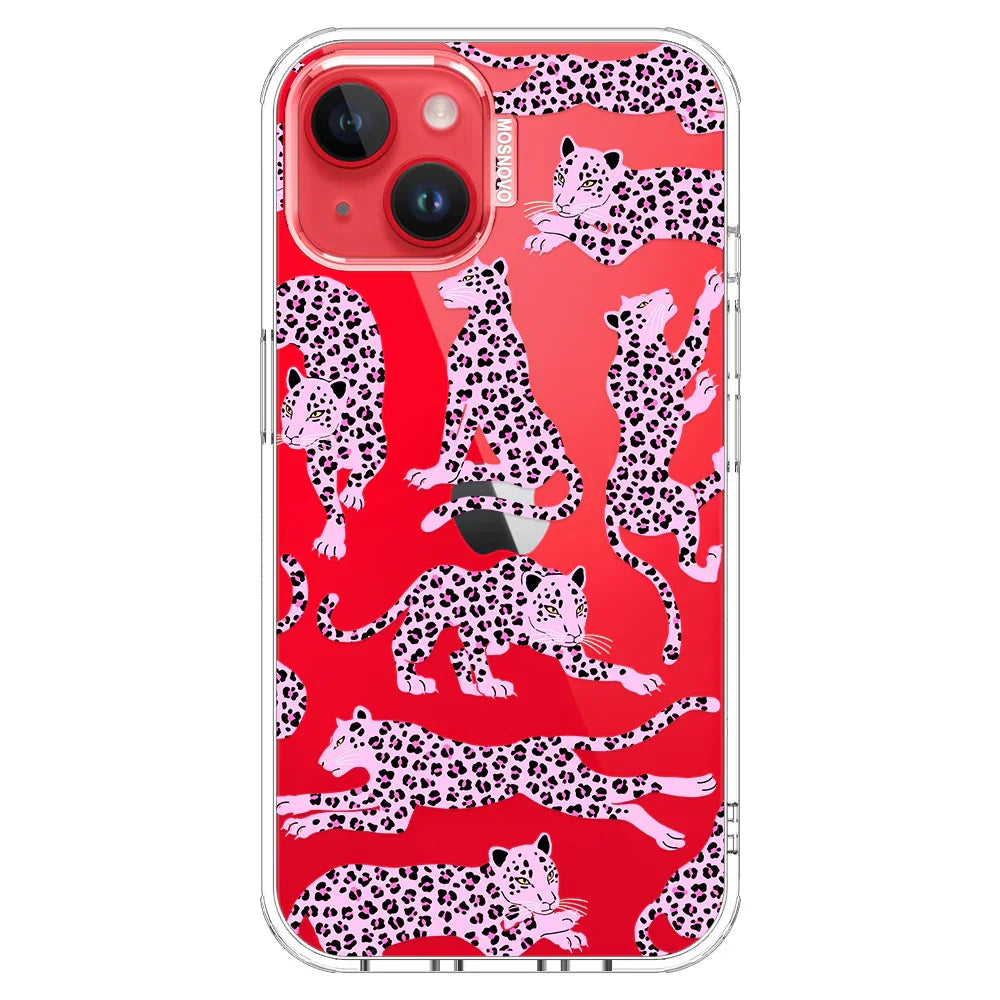 Pink Leopard Phone Case - iPhone 14 Case Clear