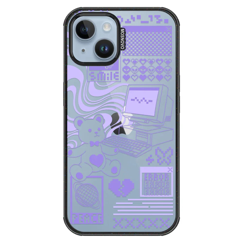 Y2K Aesthetic Phone Case - iPhone 14 Case Clear Black ShockStone